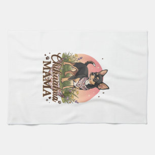 Linge De Cuisine Chihuahua Mama Chien Bandana Floral Rose_1