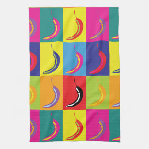 Linge De Cuisine Chilli Pepper Pop Art Bright Cuisine mexicaine