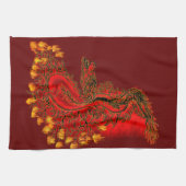 Linge De Cuisine Chine Dragon rouge et or design (Horizontal)