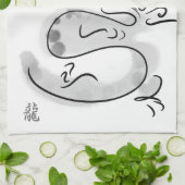 Linge De Cuisine Chine Nouveau An Dragon peinture originale KT2 (Plié)