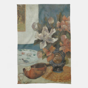 Linge De Cuisine Chinois Peonies et Mandoline par Paul Gauguin