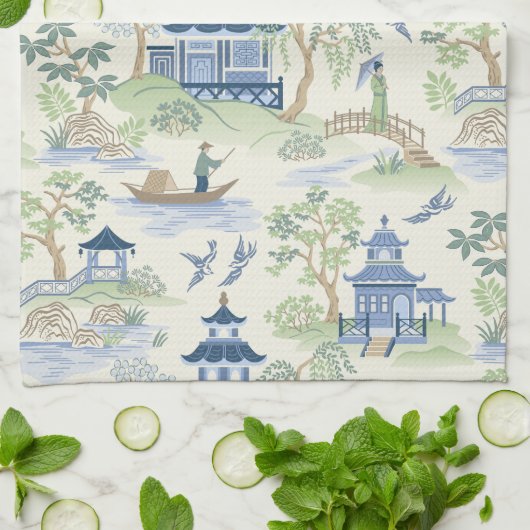 Linge De Cuisine Chinoiserie (Plié)