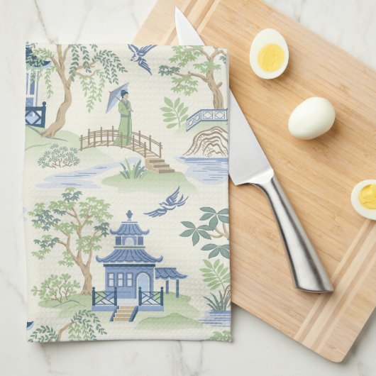 Linge De Cuisine Chinoiserie (Quart Plié)