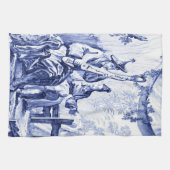 Linge De Cuisine Chinoiserie bleue et blanche (Horizontal)