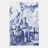 Linge De Cuisine Chinoiserie bleue et blanche (Vertical)