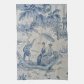 Linge De Cuisine Chinoiserie bleue et blanche (Vertical)