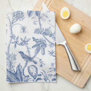 Linge De Cuisine Chinoiserie classique bleue et blanche