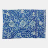 Linge De Cuisine Chinoiserie Classique Chinois Floral Bleu Blanc (Horizontal)