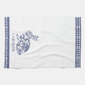 Linge De Cuisine Chinoiserie Lapin Rabbit Personnalisé (Horizontal)