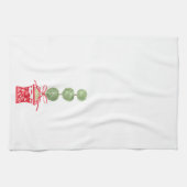 Linge De Cuisine Chinoiserie Rouge & Blanc Vacances Topiaire (Horizontal)