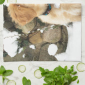 Linge De Cuisine Chiot à neige (Plié)