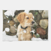 Linge De Cuisine Chiot à neige (Horizontal)