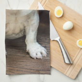 Linge De Cuisine Chiot britannique de bouledogue (Quart Plié)