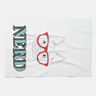 Linge De Cuisine Chiot de Boston Terrier noir et blanc le plus inte