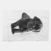 Linge De Cuisine Chiot noir de chien de Labrador (Horizontal)