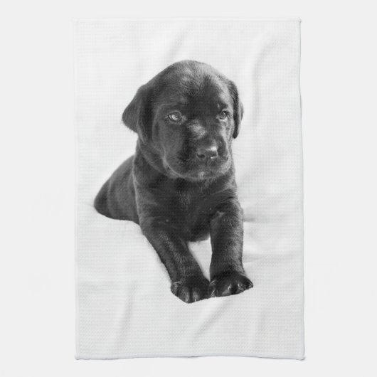 Linge De Cuisine Chiot noir de chien de Labrador (Vertical)