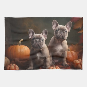 Linge De Cuisine Chiots Bouledogue Français Délice d'Automne Citrou