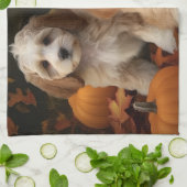 Linge De Cuisine Chiots Cockapoo Délice d'Automne Citrouille (Plié)