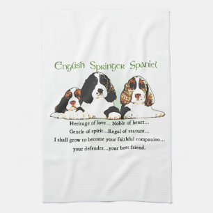 Linge De Cuisine Chiots espagnols anglais Springer