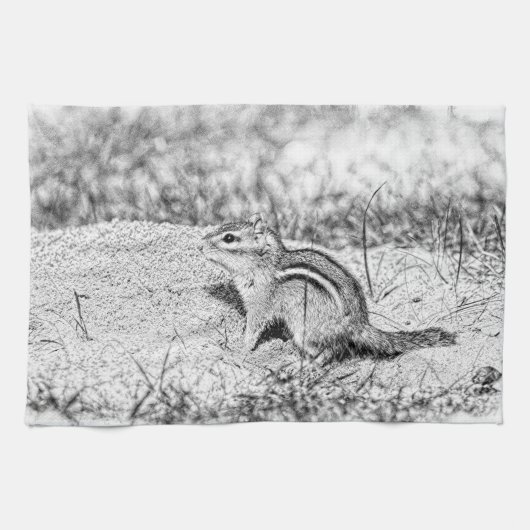 Linge De Cuisine Chipmunk Sketch (Horizontal)
