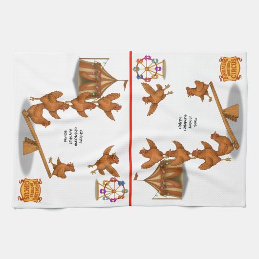 Linge De Cuisine Chirpy Chickens acrobat squad (Horizontal)
