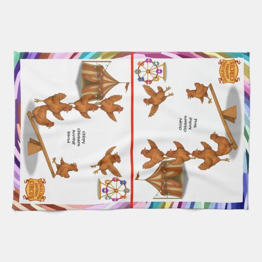 Linge De Cuisine Chirpy Chickens acrobat squad (Horizontal)
