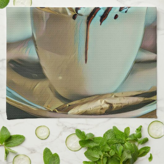 Linge De Cuisine Chocolat à la crème glacée (Plié)