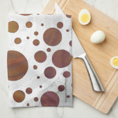 Linge De Cuisine Chocolat Carmel Swirl Polka Dot (Quart Plié)