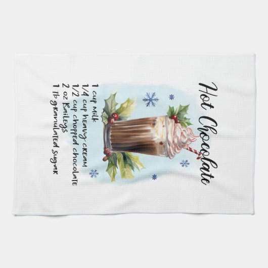 Linge De Cuisine Chocolat chaud classique (Horizontal)