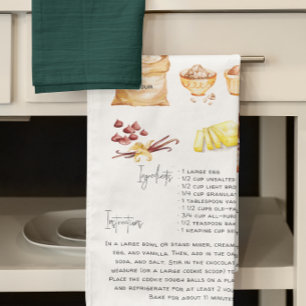 Linge De Cuisine Chocolat chip avoine biscuit Heirloom de la rece