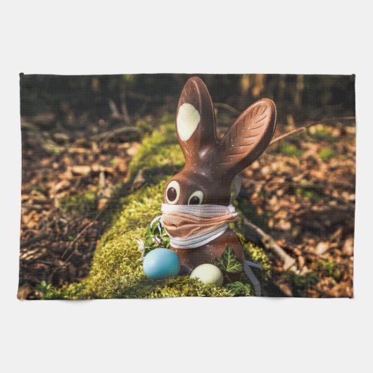 Linge De Cuisine Chocolat Corona Lapin de Pâques (Horizontal)