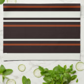 Linge De Cuisine Chocolat foncé rayures Brown (Plié)