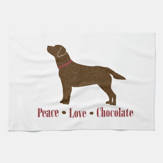 Linge De Cuisine Chocolat Lab Peace Love Chocolat (Horizontal)