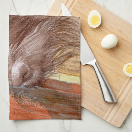 Linge De Cuisine Chocolat Labradoodle Jackson (Quart Plié)