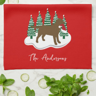 Linge De Cuisine Chocolat Labrador Arbres À feuillage persistant de