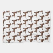 Linge De Cuisine Chocolat Labrador Retriever Motif de dessin de chi (Horizontal)