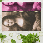 Linge De Cuisine Chocolat rose violet Poster de animal Mona Lisa (Plié)