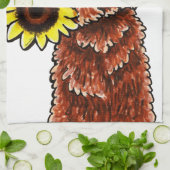 Linge De Cuisine Chocolat solaire Labradoodle Off-Leash Art™ (Plié)