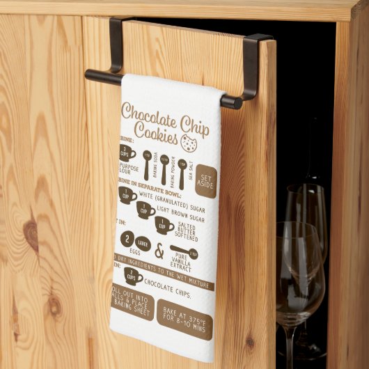 Linge De Cuisine Chocolate Chip Cookies Recipe Kitchen Towel (Pliage en tiers)