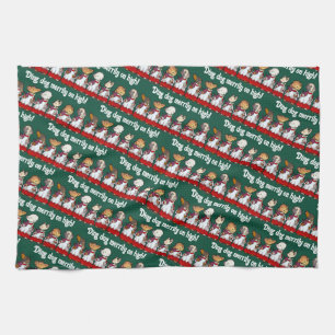 Linge De Cuisine Chœur de chiens drôles Ding Dog Chant de Noël Pun 