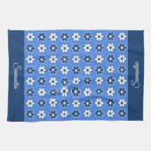 Linge De Cuisine Choisissez vos propres couleurs - Fun Retro Flower (Horizontal)