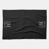 Linge De Cuisine Choisissez votre couleur Moderne Mini Monogramme & (Horizontal)