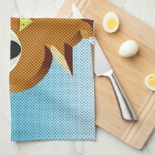 Linge De Cuisine Chouette à caricature au papier (Quart Plié)