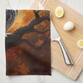 Linge De Cuisine Chouette à cornes en automne (Quart Plié)