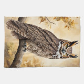 Linge De Cuisine Chouette à grande corne (Horizontal)