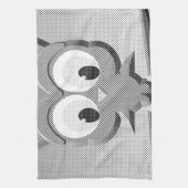 Linge De Cuisine Chouette À Papier En Noir Et Blanc (Vertical)