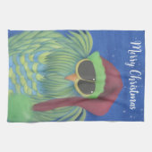 Linge De Cuisine Chouette adorable avec chapeau de Santa (Horizontal)