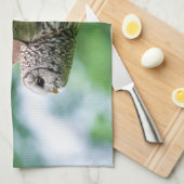 Linge De Cuisine Chouette barrée en vol (Quart Plié)