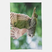 Linge De Cuisine Chouette barrée en vol (Vertical)