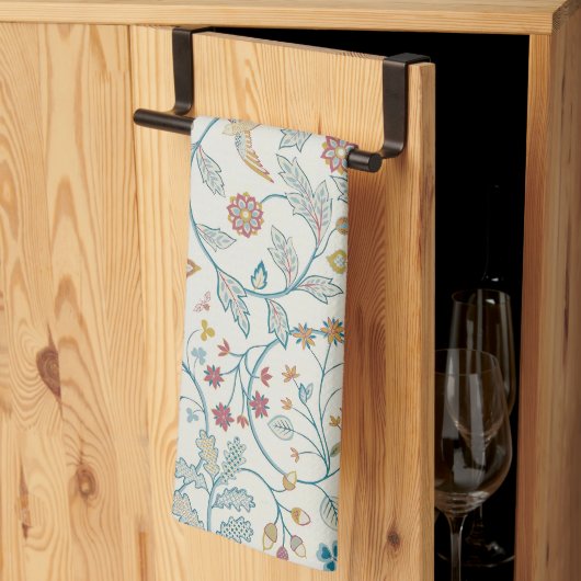Linge De Cuisine Chouette botanique et baies (Pliage en tiers)